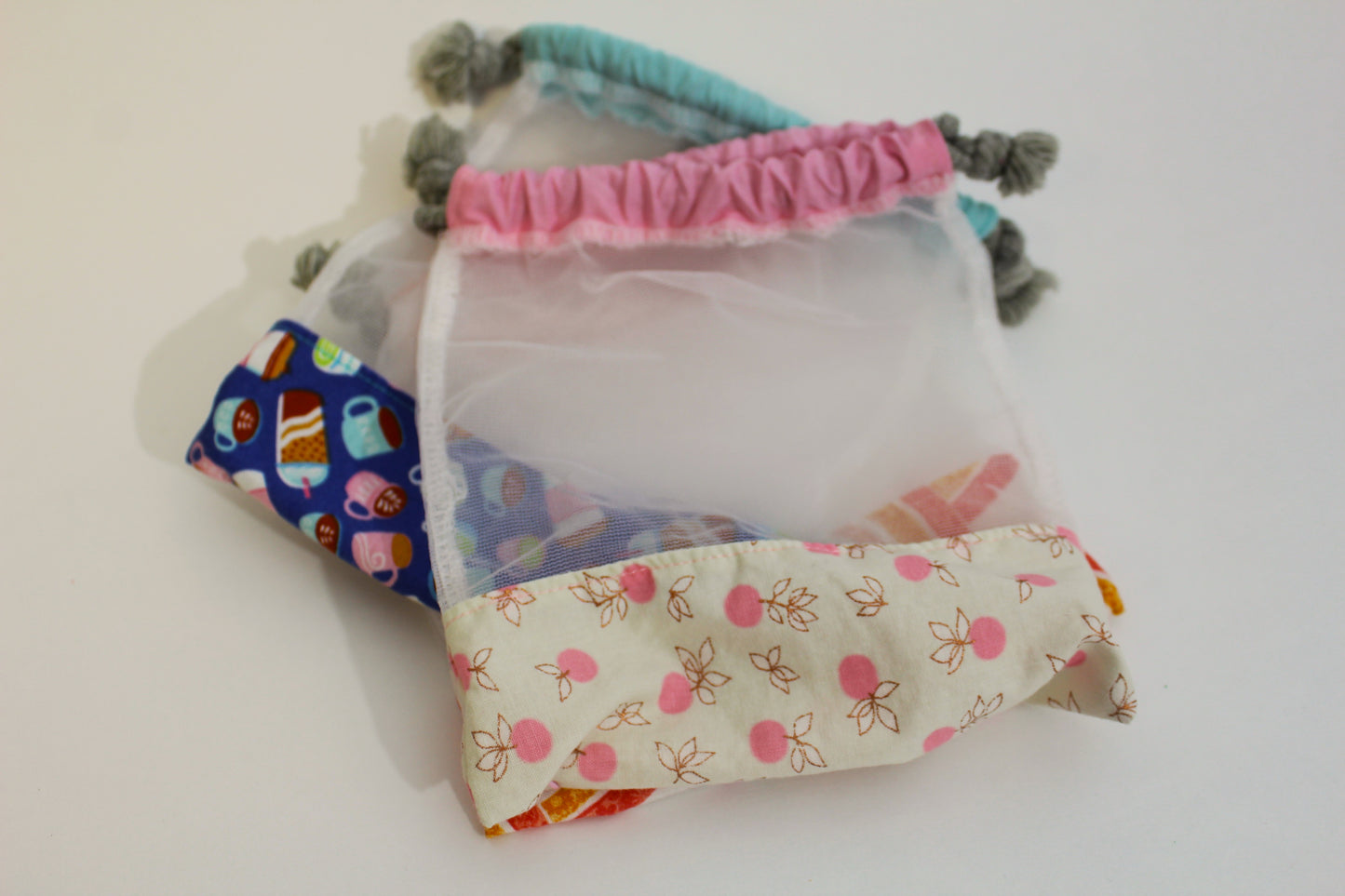 Sac de transport ou de lavage pour tampons démaquillants réutilisables